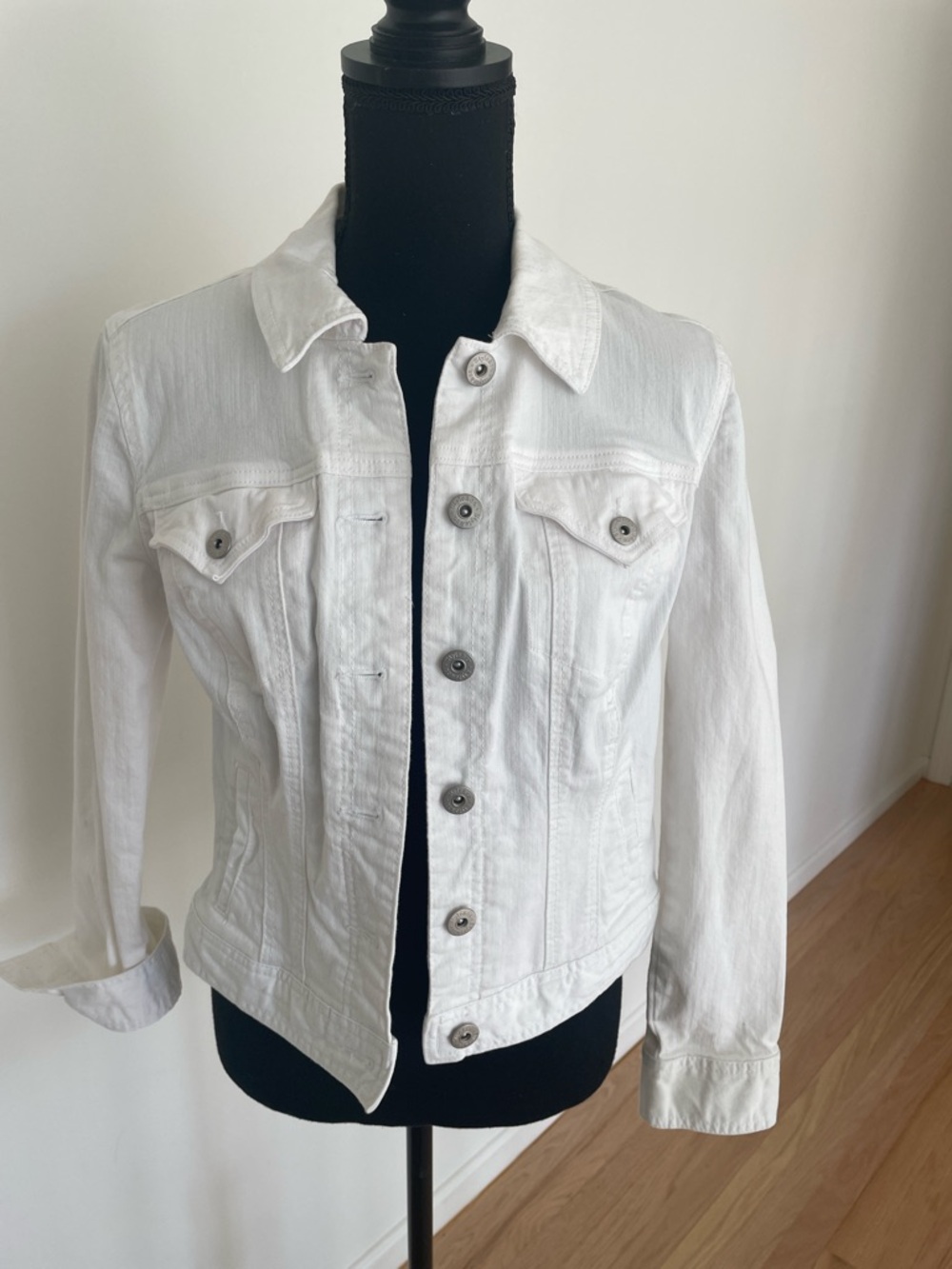 Style & Co. White Denim Jean Jacket